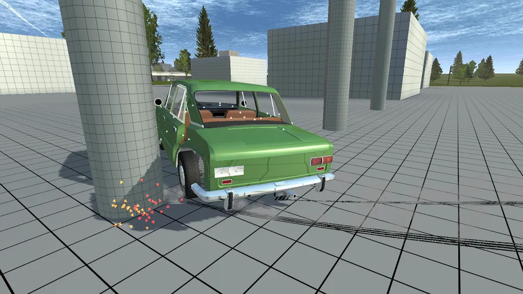 Скачать взломанную Simple Car Crash Physics Sim (Симулятор физики простого автомобильного столкновения)  [МОД Бесконечные деньги] — стабильная версия apk на Андроид screen 1