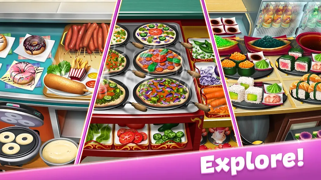 Скачать взлом Cooking Fever: Restaurant Game  [МОД Mega Pack] — стабильная версия apk на Андроид screen 2