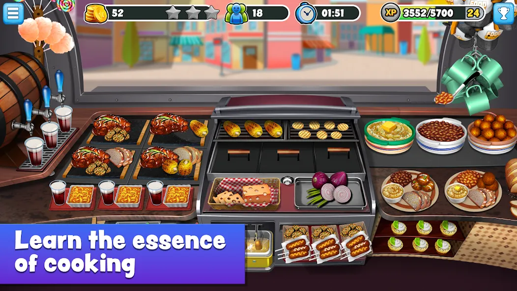 Скачать взломанную Food Truck Chef™ Cooking Games (Фуд Трак Шеф)  [МОД Меню] — полная версия apk на Андроид screen 1