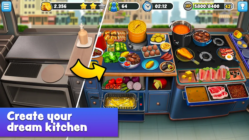 Скачать взломанную Food Truck Chef™ Cooking Games (Фуд Трак Шеф)  [МОД Меню] — полная версия apk на Андроид screen 3