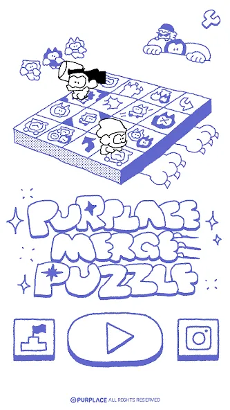 Взломанная PURPLACE Merge Puzzle (Парплейс Мрдж Паззл)  [МОД Mega Pack] — последняя версия apk на Андроид screen 1