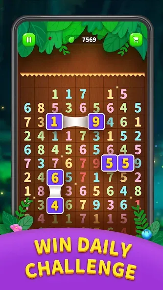 Взломанная Number Match — Ten Pair Puzzle (Намбер Матч)  [МОД Все открыто] — полная версия apk на Андроид screen 4