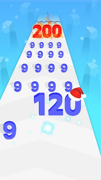 Взломанная Number Merge: Run Master 3D (Намбер Мердж)  [МОД Menu] — полная версия apk на Андроид screen 2