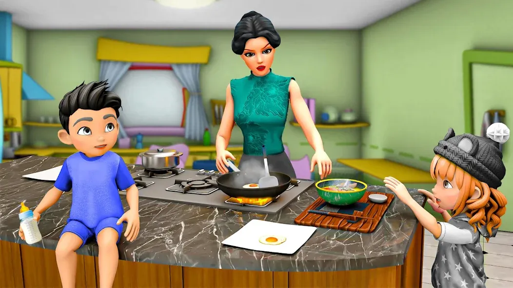 Скачать взломанную Virtual Mother Simulator 3D (Виртуальные игры богатой материальной жизни)  [МОД Все открыто] — стабильная версия apk на Андроид screen 4