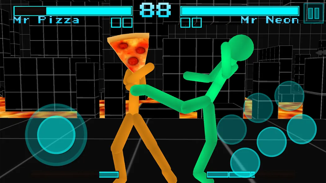 Взломанная Stickman Fighting Neon Warrior  [МОД Mega Pack] — последняя версия apk на Андроид screen 4