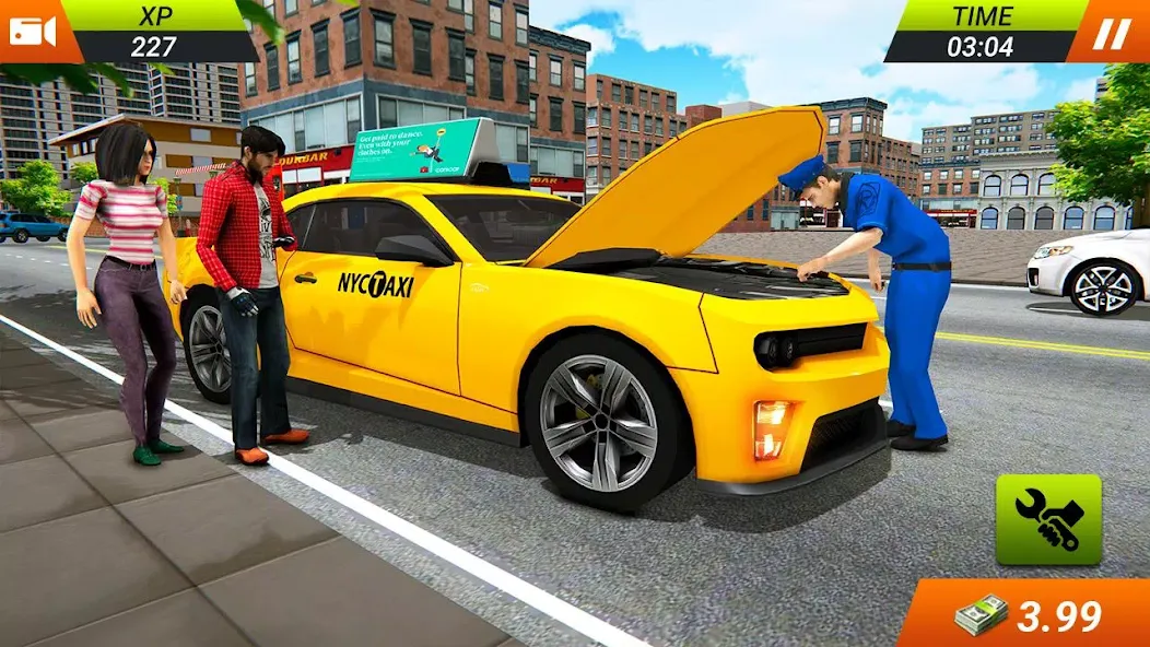 Взлом Modern Taxi Car Glory Driving  [МОД Меню] — стабильная версия apk на Андроид screen 3