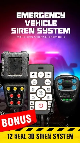 Взлом Siren sounds set: siren system  [МОД Mega Pack] — последняя версия apk на Андроид screen 1