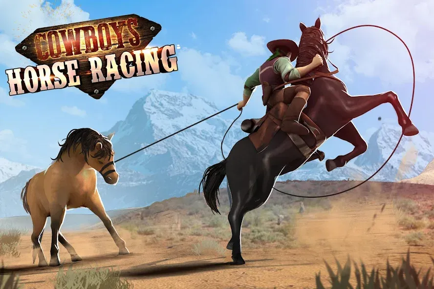 Взломанная Cowboys Horse Racing Derby  [МОД Много денег] — последняя версия apk на Андроид screen 1