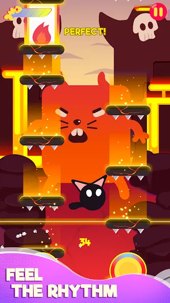 Взломанная Cringe the Cat — Music Game  [МОД Бесконечные деньги] — полная версия apk на Андроид screen 2