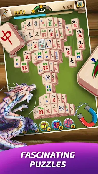 Скачать взлом Mahjong Village  [МОД Mega Pack] — полная версия apk на Андроид screen 1