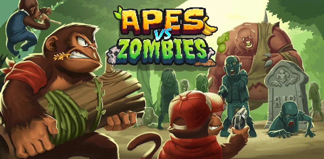 Взломанная Apes vs. Zombies  [МОД Меню] — последняя версия apk на Андроид screen 1