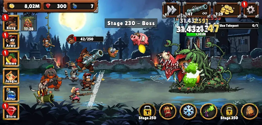 Взломанная Apes vs. Zombies  [МОД Меню] — последняя версия apk на Андроид screen 4