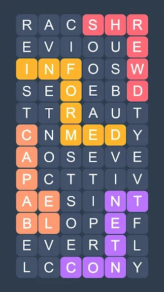 Скачать взломанную Word Search — Evolution Puzzle  [МОД Все открыто] — последняя версия apk на Андроид screen 2