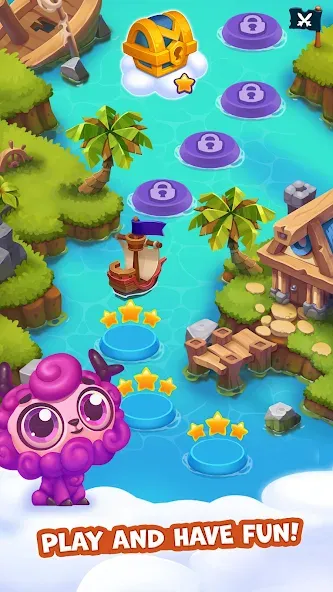 Взломанная Pirate Treasures: Jewel & Gems  [МОД Много монет] — стабильная версия apk на Андроид screen 1