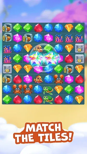 Взломанная Pirate Treasures: Jewel & Gems  [МОД Много монет] — стабильная версия apk на Андроид screen 5