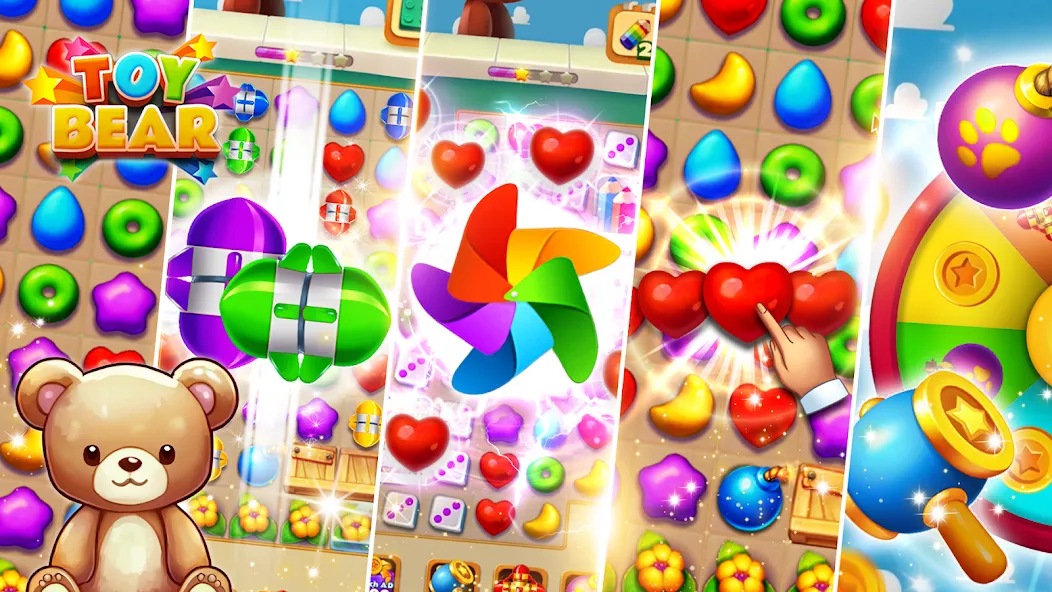 Взлом Toy Bear Sweet POP: Match 3 (Той Бир Свит ПОП)  [МОД Mega Pack] — последняя версия apk на Андроид screen 4
