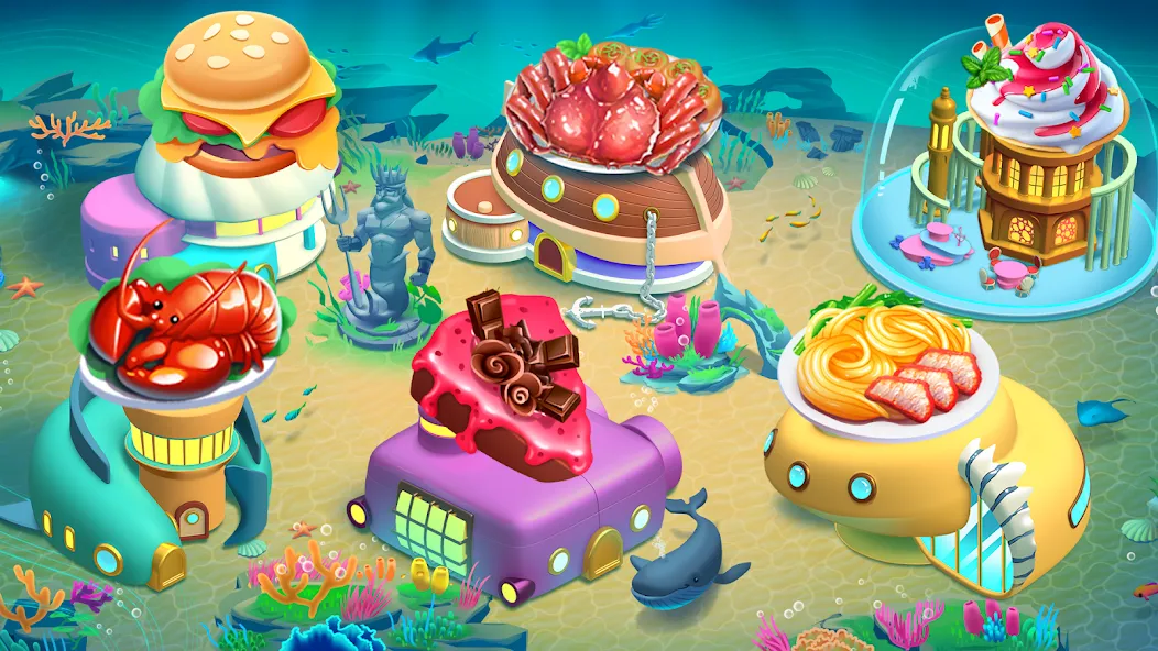 Скачать взломанную Cooking Aquarium — A Star Chef (Кукинг Аквариум)  [МОД Меню] — последняя версия apk на Андроид screen 1