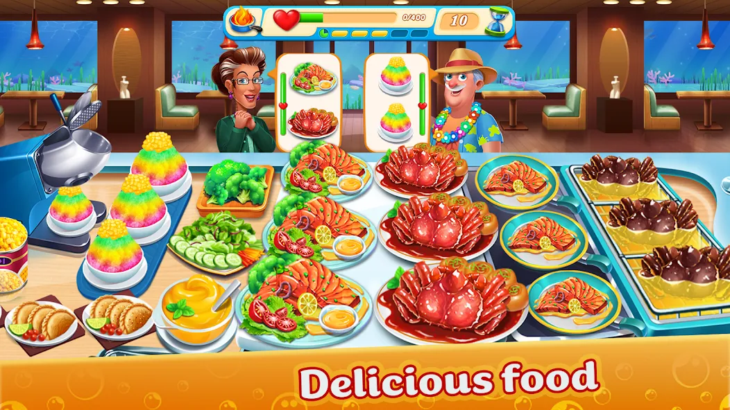 Скачать взломанную Cooking Aquarium — A Star Chef (Кукинг Аквариум)  [МОД Меню] — последняя версия apk на Андроид screen 3