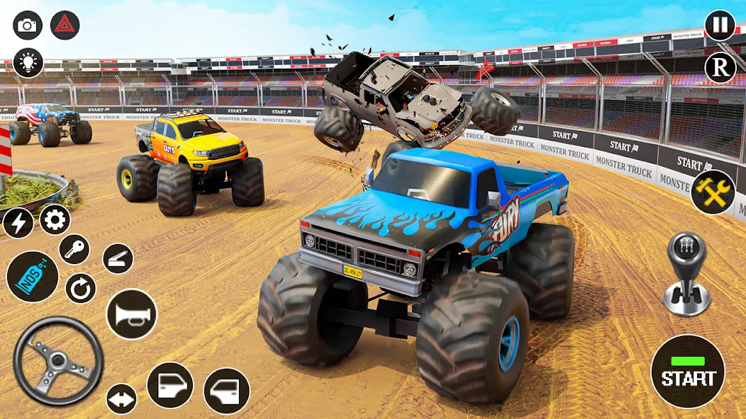 Взлом Fearless US Monster Truck Game (Фирлесс ЮЭС Монстер Трак Гейм)  [МОД Бесконечные монеты] — стабильная версия apk на Андроид screen 1