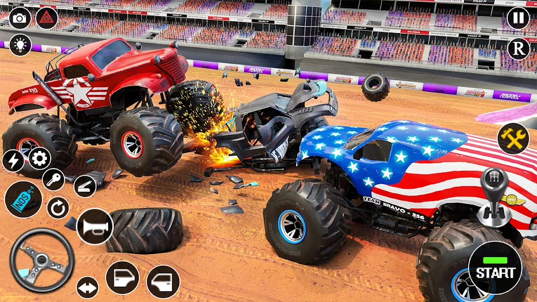 Взлом Fearless US Monster Truck Game (Фирлесс ЮЭС Монстер Трак Гейм)  [МОД Бесконечные монеты] — стабильная версия apk на Андроид screen 4