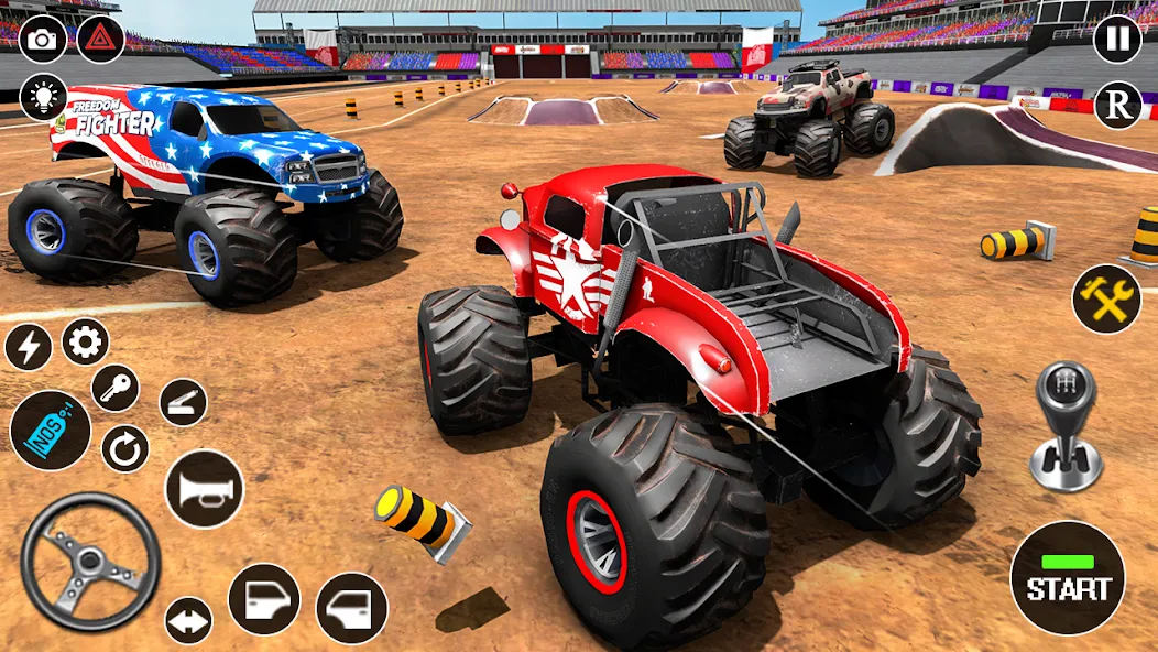 Взлом Fearless US Monster Truck Game (Фирлесс ЮЭС Монстер Трак Гейм)  [МОД Бесконечные монеты] — стабильная версия apk на Андроид screen 5