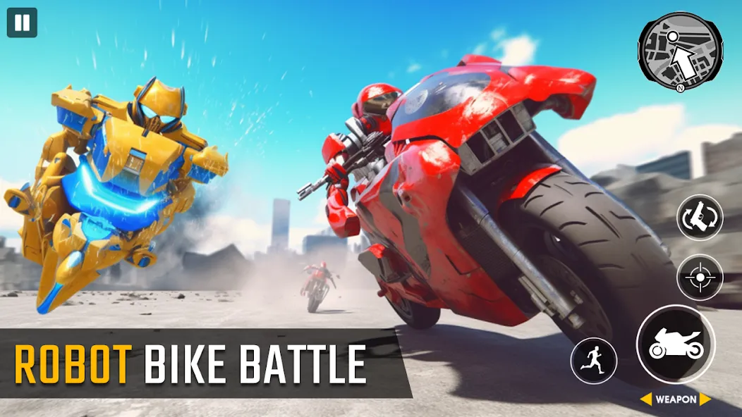 Скачать взлом Real Robot Bike Transform Game  [МОД Меню] — полная версия apk на Андроид screen 5