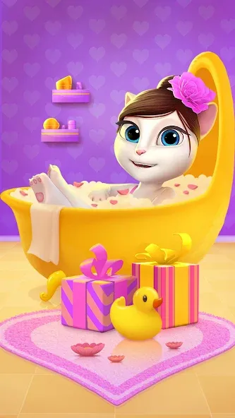 Скачать взломанную My Talking Angela  [МОД Меню] — стабильная версия apk на Андроид screen 3