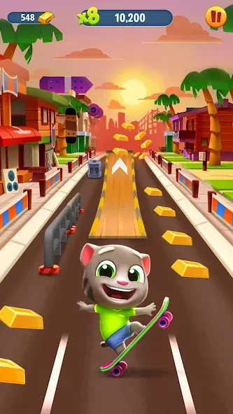 Взломанная Talking Tom Gold Run  [МОД Меню] — стабильная версия apk на Андроид screen 1