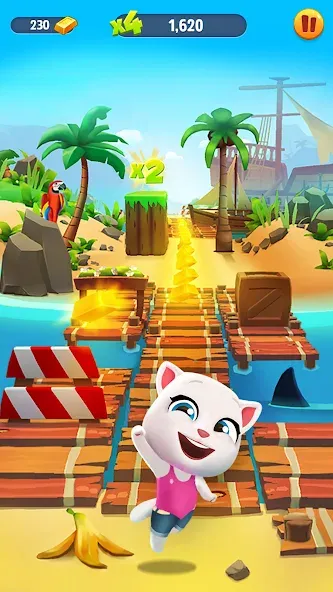 Взломанная Talking Tom Gold Run  [МОД Меню] — стабильная версия apk на Андроид screen 2