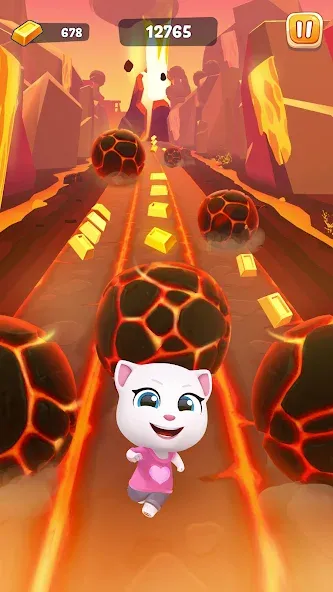 Скачать взлом Talking Tom Time Rush  [МОД Бесконечные деньги] — полная версия apk на Андроид screen 2