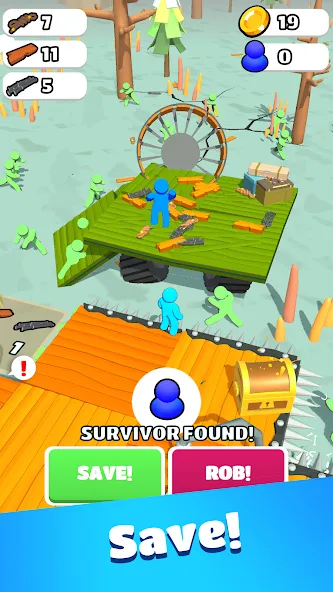 Взлом Zombie Raft (Зомби Рафт)  [МОД Unlocked] — полная версия apk на Андроид screen 4