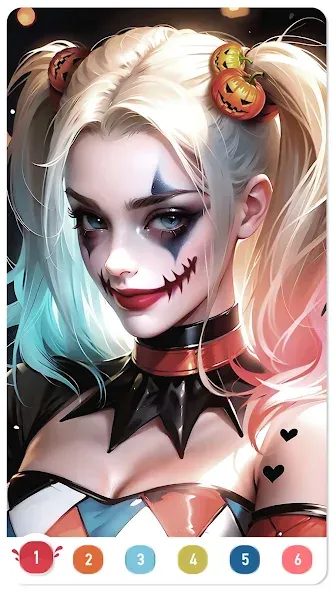 Скачать взломанную Clown Color, Paint by number  [МОД Бесконечные монеты] — стабильная версия apk на Андроид screen 2