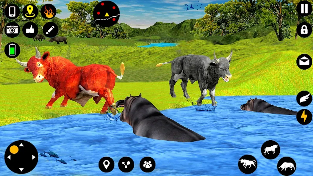 Скачать взломанную Angry Bull Attack Fight Games (Ангри Булл Атак Файт Геймс)  [МОД Много денег] — стабильная версия apk на Андроид screen 4