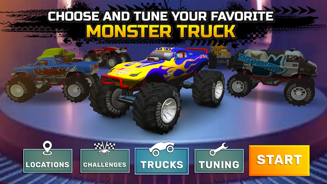 Скачать взлом Monster truck: Extreme racing  [МОД Бесконечные деньги] — стабильная версия apk на Андроид screen 5