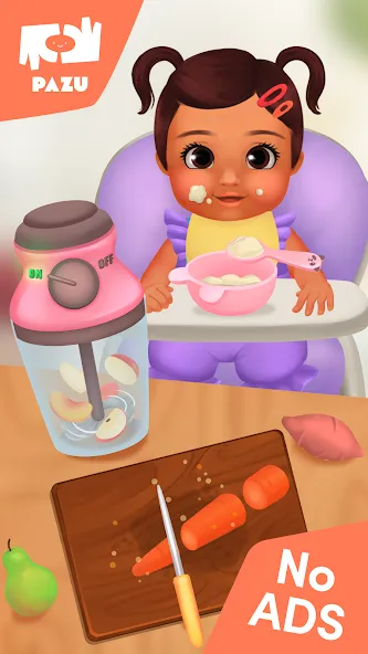 Скачать взломанную Baby care game & Dress up  [МОД Все открыто] — полная версия apk на Андроид screen 2