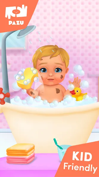 Скачать взломанную Baby care game & Dress up  [МОД Все открыто] — полная версия apk на Андроид screen 3