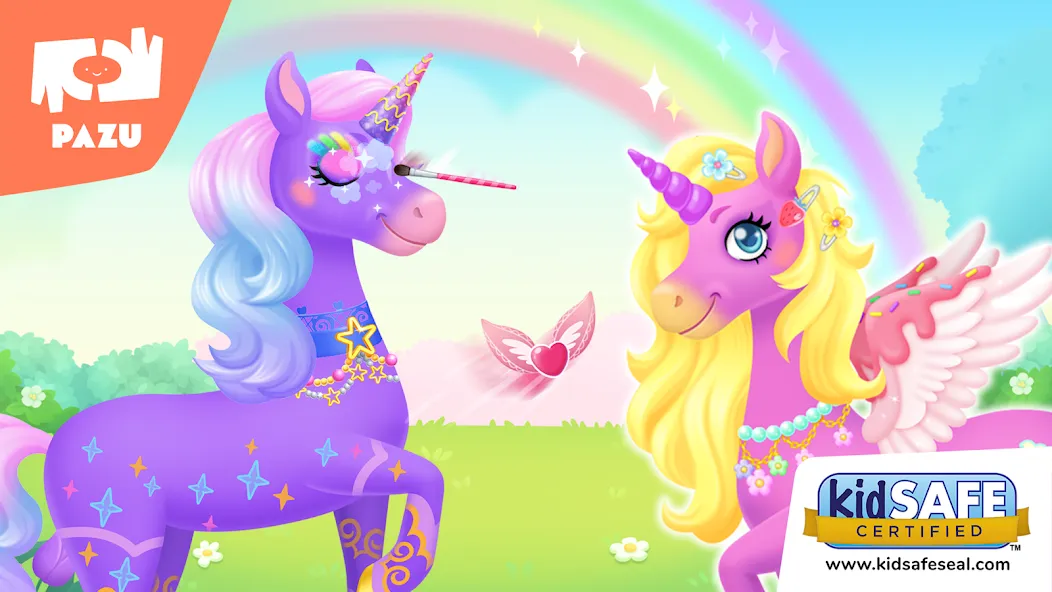 Скачать взломанную My Unicorn dress up for kids  [МОД Menu] — полная версия apk на Андроид screen 1