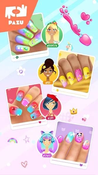 Скачать взломанную Girls Nail Salon — Kids Games  [МОД Много монет] — полная версия apk на Андроид screen 5