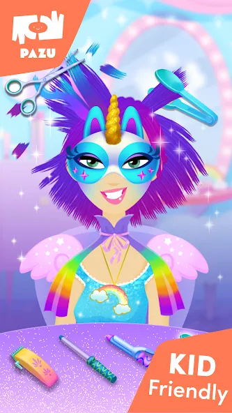 Скачать взлом Girls Hair Salon Unicorn  [МОД Unlocked] — стабильная версия apk на Андроид screen 3