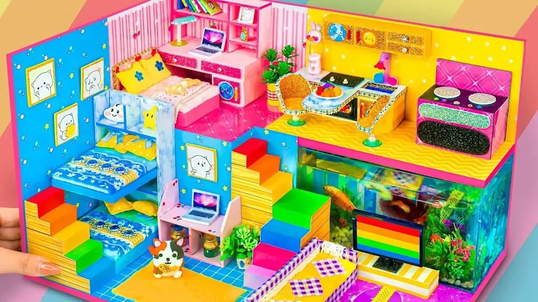 Взломанная Girl Doll House Design Games (Дизайнерские игры для девочек Домик для кукол)  [МОД Меню] — последняя версия apk на Андроид screen 1