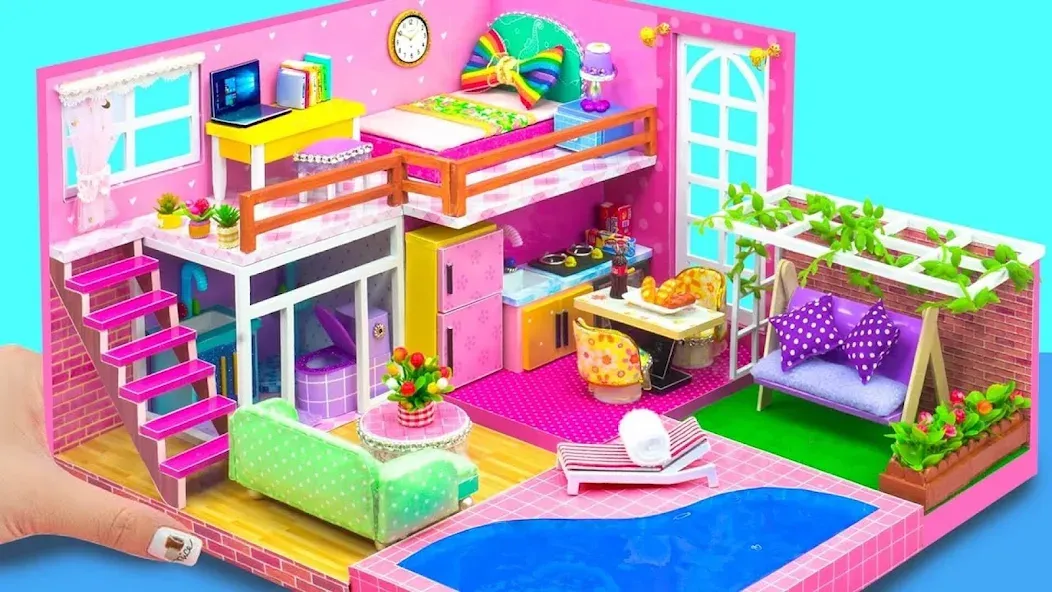 Взломанная Girl Doll House Design Games (Дизайнерские игры для девочек Домик для кукол)  [МОД Меню] — последняя версия apk на Андроид screen 2