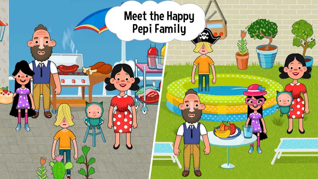 Скачать взлом Pepi House: Happy Family (Пепи Хаус)  [МОД Menu] — стабильная версия apk на Андроид screen 5