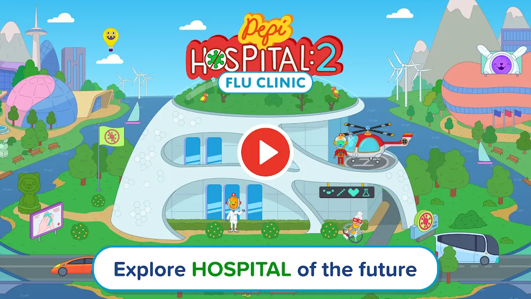 Скачать взлом Pepi Hospital 2: Flu Clinic (Пепи Хоспитал 2)  [МОД Unlocked] — последняя версия apk на Андроид screen 2