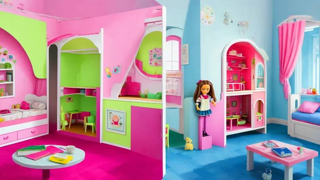 Взломанная Doll House Design: Girl Games (Долл Хаус Дизайн)  [МОД Mega Pack] — полная версия apk на Андроид screen 1