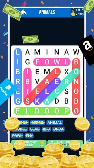 Скачать взлом Make Money: Word Search (Мейк Мани)  [МОД Меню] — стабильная версия apk на Андроид screen 2