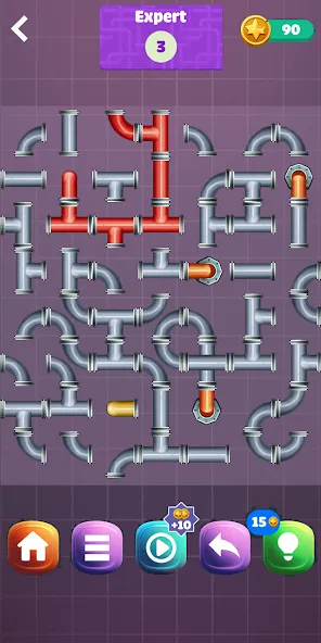 Скачать взломанную Pipe Puzzle Connect (Пайп Пазл Коннект)  [МОД Меню] — последняя версия apk на Андроид screen 1