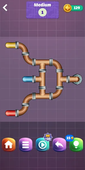 Скачать взломанную Pipe Puzzle Connect (Пайп Пазл Коннект)  [МОД Меню] — последняя версия apk на Андроид screen 2