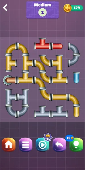 Скачать взломанную Pipe Puzzle Connect (Пайп Пазл Коннект)  [МОД Меню] — последняя версия apk на Андроид screen 3