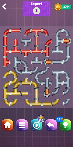 Скачать взломанную Pipe Puzzle Connect (Пайп Пазл Коннект)  [МОД Меню] — последняя версия apk на Андроид screen 5