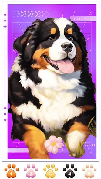 Взломанная Dog Coloring, Color by number  [МОД Unlimited Money] — стабильная версия apk на Андроид screen 2